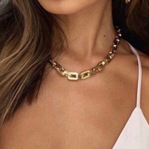 Eddie Borgo $425 Supra Link 12 Karat Gold Necklace
